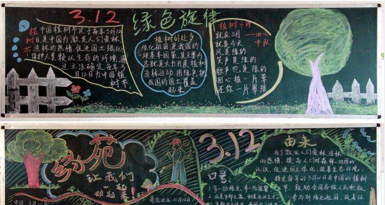 植树节主题黑板报模板图片素材 v1.6 植树节主题黑板报模板图片素材 v1.6