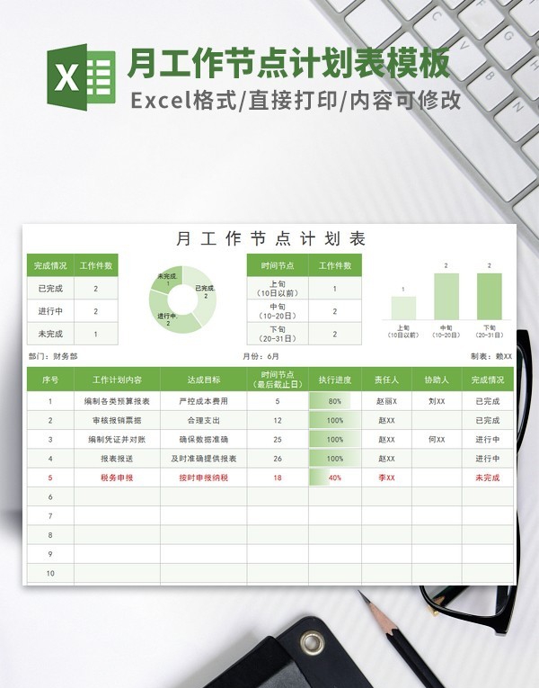 月工作节点计划表模板 v2.7 月工作节点计划表模板 v2.7