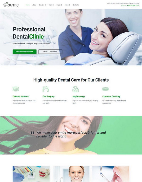牙科整形医院官网网站模板 v1.7 牙科整形医院官网网站模板 v1.7