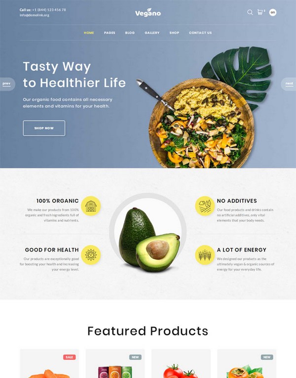 有机食品商店网站模板 v3.14 有机食品商店网站模板 v3.14