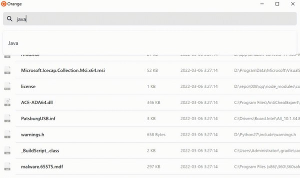 Orange(跨平台文件搜索软件) v0.0.8 Orange(跨平台文件搜索软件) v0.0.8