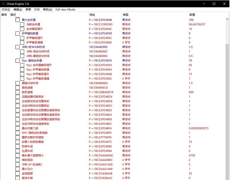 诡异西部CE修改器 v2.58 诡异西部CE修改器 v2.58