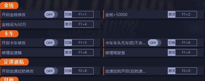 欧卡模拟2十七项修改器 v1.44.1.13 欧卡模拟2十七项修改器 v1.44.1.13