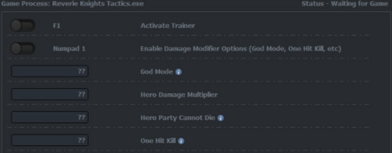 幻想骑士战术pc修改器 v1.2 幻想骑士战术pc修改器 v1.2