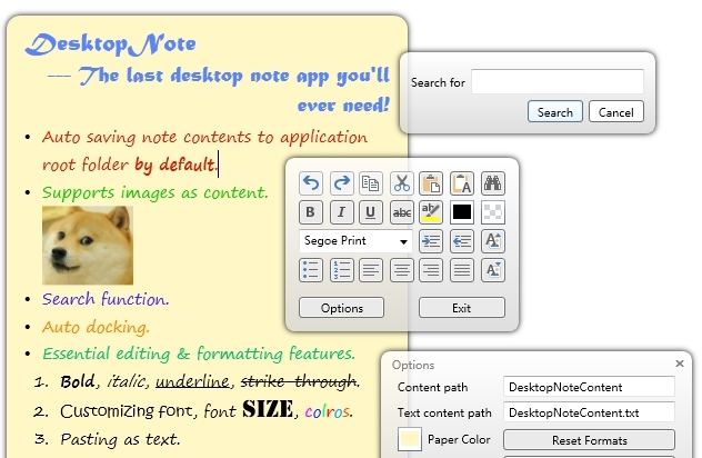 DesktopNote桌面笔记工具 v1.6.4 DesktopNote桌面笔记工具 v1.6.4