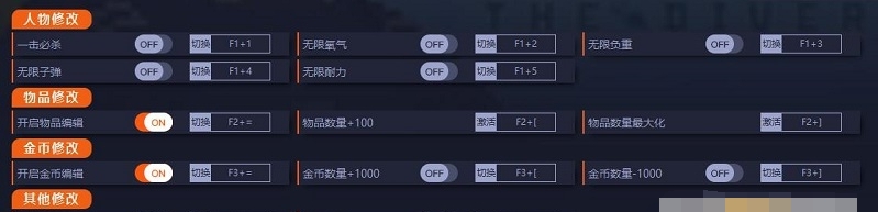 潜水员戴夫十三项修改器 v0.6.1.493 潜水员戴夫十三项修改器 v0.6.1.493
