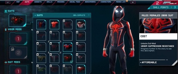 漫威蜘蛛侠迈尔斯莫拉莱斯解锁全部战衣MOD v1.34