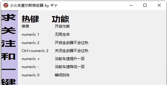 小火车查尔斯修改器 v32/67 小火车查尔斯修改器 v32/67