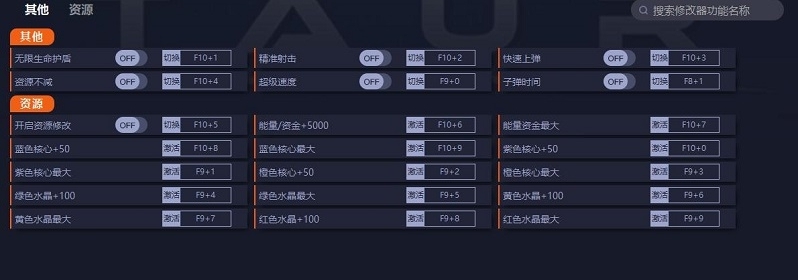 Taur最新版二十一项修改器 v1.7 Taur最新版二十一项修改器 v1.7