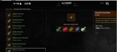 巫师3次世代版材料不足仍可炼金和制作MOD v1.37 巫师3次世代版材料不足仍可炼金和制作MOD v1.37