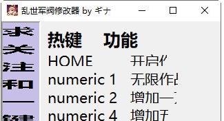 爱与战争乱世军阀修改器 v32/69 爱与战争乱世军阀修改器 v32/69