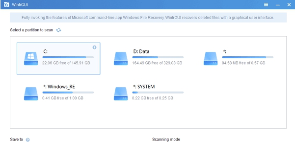 WinfrGUI数据恢复 v1.0.5 WinfrGUI数据恢复 v1.0.5