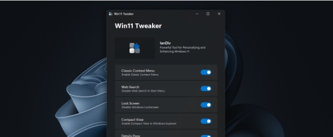 Win11Tweaker vTweakev1.2