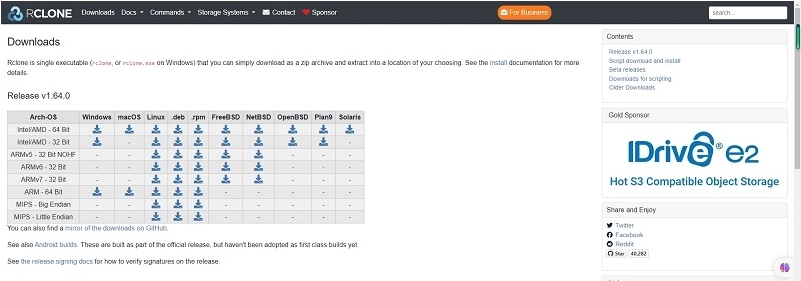 Rclone文件同步传输工具 v1.64.2 Rclone文件同步传输工具 v1.64.2