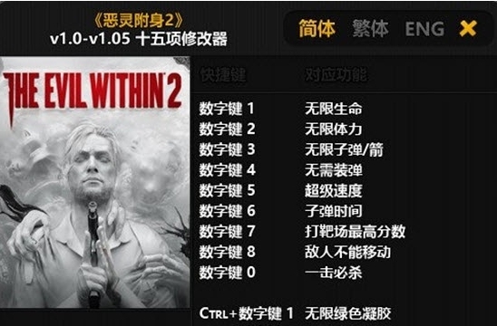 恶灵附身epic版修改器 v1.82 恶灵附身epic版修改器 v1.82