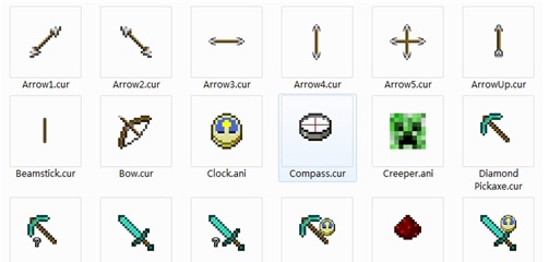 我的世界钻石剑鼠标指针图标主题包资源 v1.1