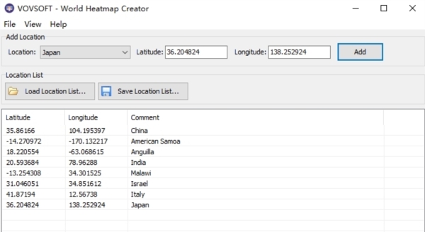 VovSoft World Heatmap Creator v2.0.3 VovSoft World Heatmap Creator v2.0.3
