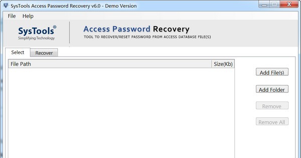 SysToolsAccessPasswordRecovery v6.1