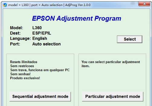 爱普生l363打印机清零软件 v1.4 爱普生l363打印机清零软件 v1.4