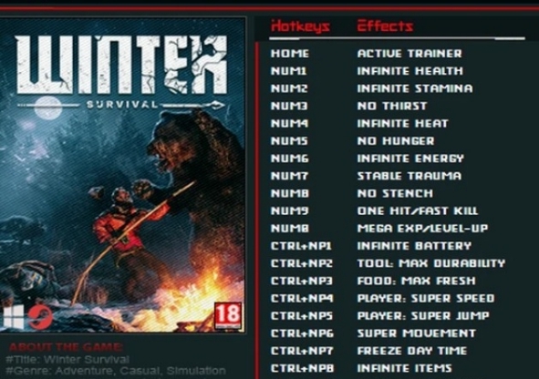 冬日幸存者Winter Survival修改器FUTUREX版 v20240308