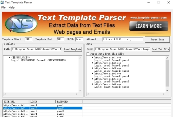 TextTemplateParser v2.6 TextTemplateParser v2.6