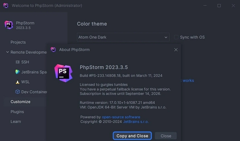 PhpStorm v2023.3.7 PhpStorm v2023.3.7