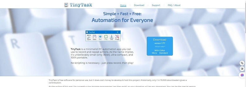 TinyTask PC自动化按键工具 v1.79 TinyTask PC自动化按键工具 v1.79