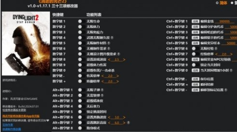 消逝的光芒2三十三项修改器风灵月影版 v2.65 消逝的光芒2三十三项修改器风灵月影版 v2.65