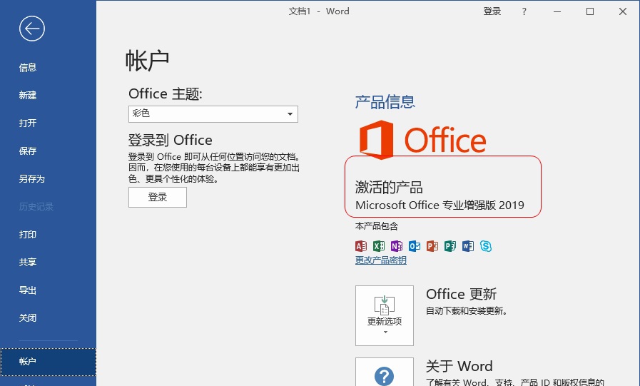 Microsoft Office 2019专业增强版 官方版