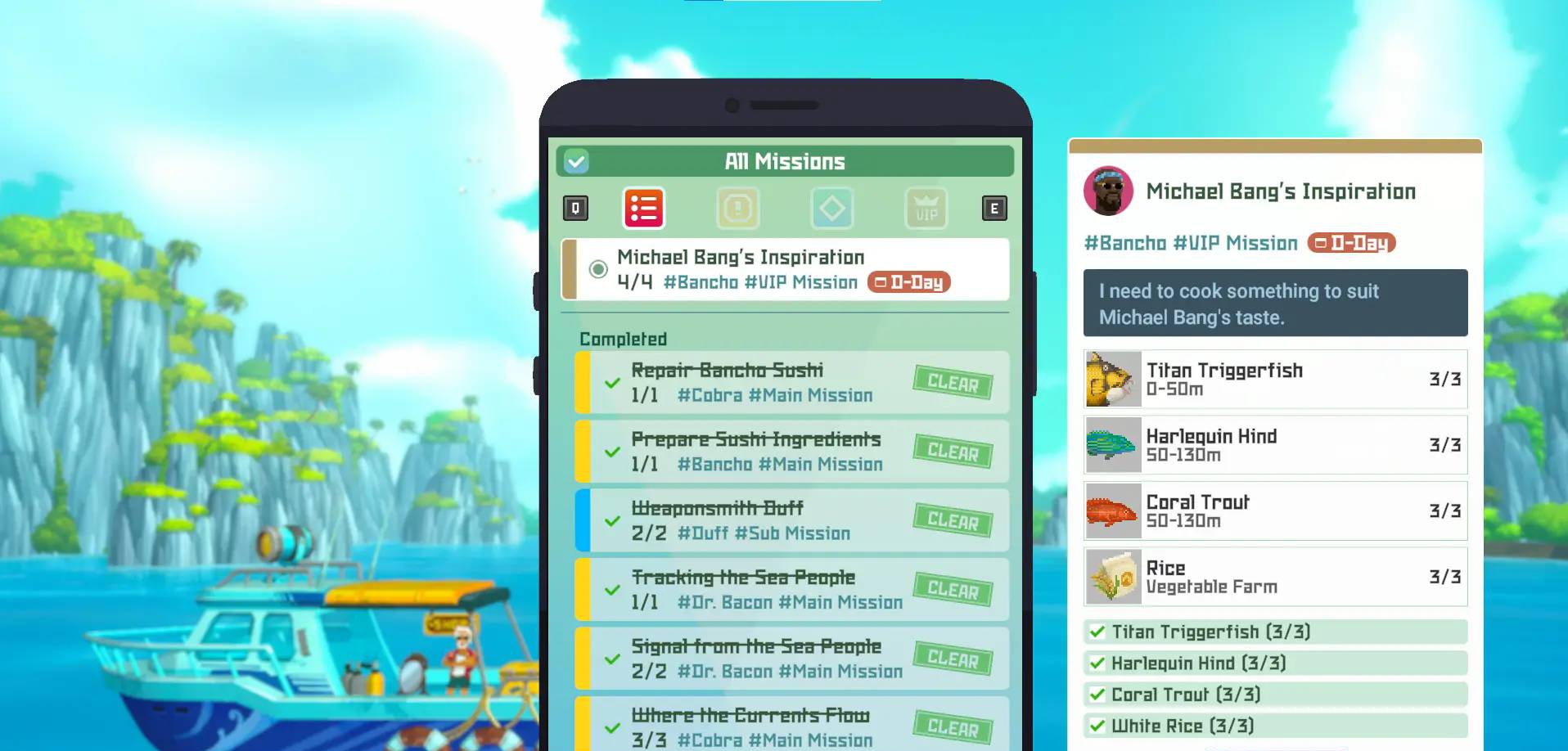 潜水员戴夫全部任务完成存档 v1.9